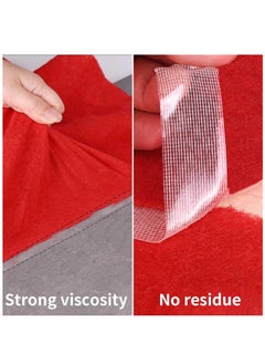 SYOSI Double Sided Fabric Tape Heavy Duty, Double Stick Carpet Tape, Fabric Tape Multifunctional Double-Sided 1inch/2inchx33FT(10m) High Stickness Strong 2 Sided Tape 2 Rolls  - Image 2