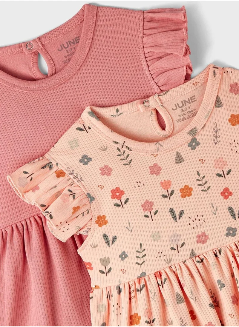 JUNE Kids 2 Pack Printed Dress