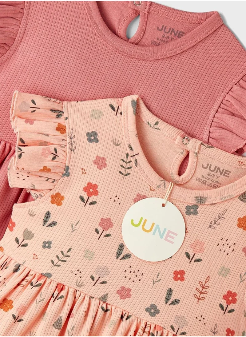 JUNE Kids 2 Pack Printed Dress