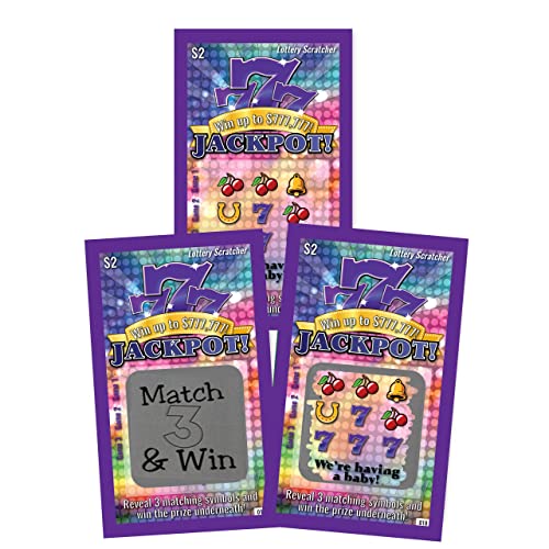 My Scratch Offs 5 Cards Adult Scratch Off Lotto Fake Triple 7s Jackpot Lottery Tickets for Pregnancy Announcement - Image 2