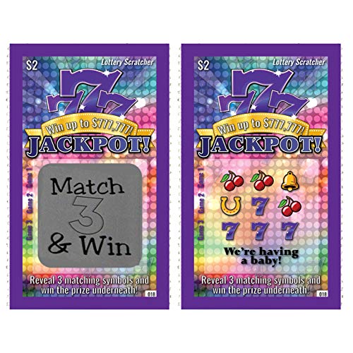 My Scratch Offs 5 Cards Adult Scratch Off Lotto Fake Triple 7s Jackpot Lottery Tickets for Pregnancy Announcement - Image 5