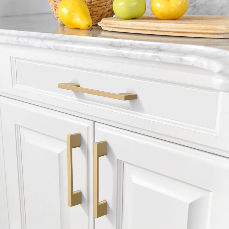 Amerdeco 10 Pack Champagne Bronze Cabinet Pulls 5 Inch(128MM) Hole Centers Kitchen Cabinet Handles Cabinet Hardware Kitchen Handles for Cabinets Cupboard Handles Drawer Pulls ZH0060 - Image 4