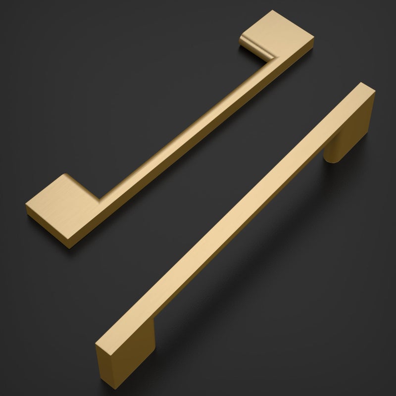 Amerdeco 10 Pack Champagne Bronze Cabinet Pulls 5 Inch(128MM) Hole Centers Kitchen Cabinet Handles Cabinet Hardware Kitchen Handles for Cabinets Cupboard Handles Drawer Pulls ZH0060 - Image 2