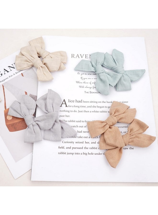 CELLOT 40 Pieces Girls Hair Bows Linen Fabric Bows Alligator Clips Hair Accessories For Little Girls Toddlers Kids And Teens - Image 3