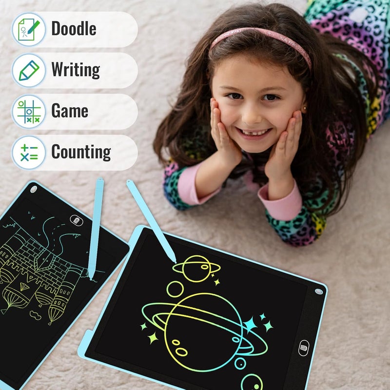 LCD Writing Board, 12 inch 2pcs Colorful Doodle Board, Magic Kids Drawing Board, Erasable Reusable Electronic Drawing Pad, Gifts for Girls Boys - Image 4