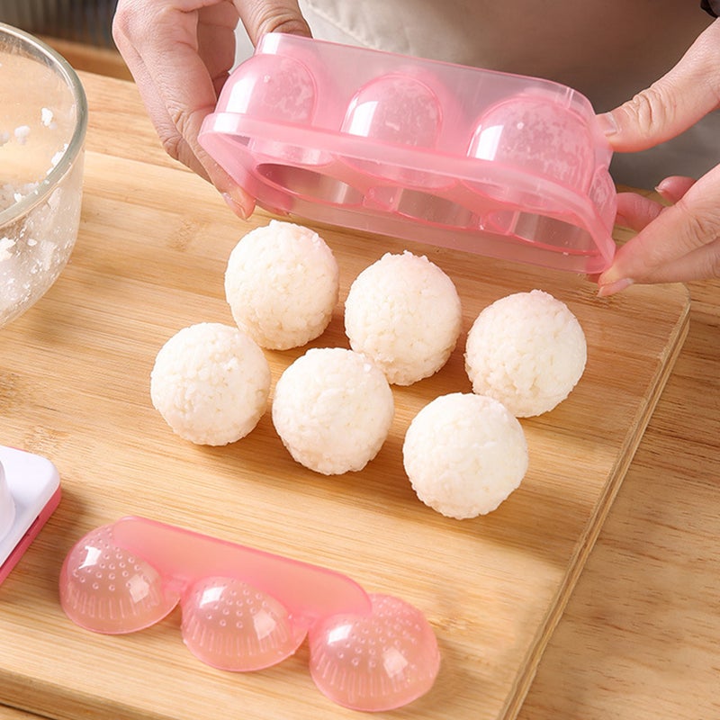 1 Set Rice Mold Maker Sushi Mold Onigiri Mold DIY Rice Mold Tool - Image 4