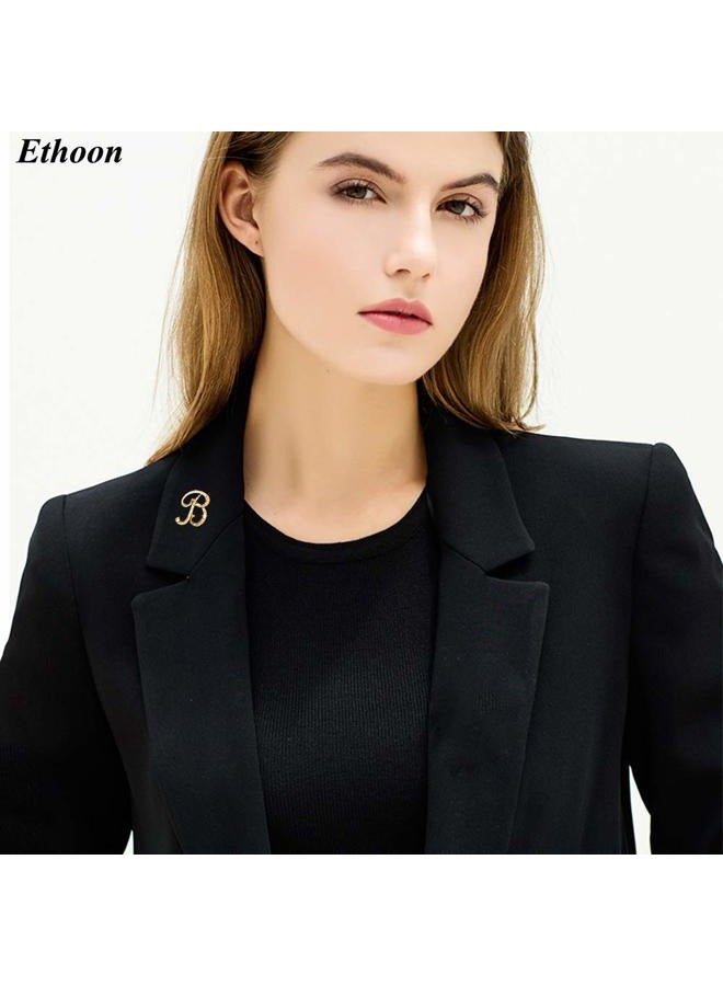 ETHOON Initial Letter Brooch Pin Small Lapel Pin Tie Tack Name Personalized Gifts for Girls Women Men Boy Gold A - Image 3