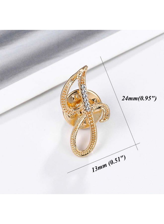 ETHOON Initial Letter Brooch Pin Small Lapel Pin Tie Tack Name Personalized Gifts for Girls Women Men Boy Gold A - Image 4