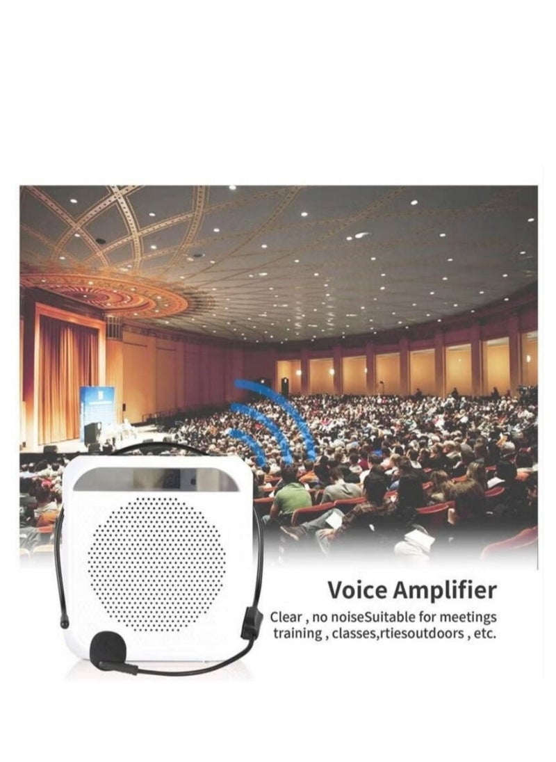 Portable Rechargeable Voice Amplifier with Wired Microphone Headset（white）  - Image 4