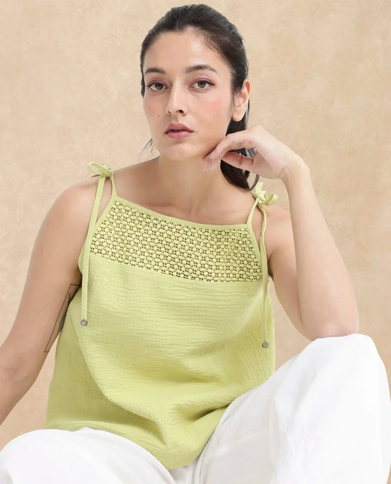 Rareism Women's Sleeveless Cotton Top