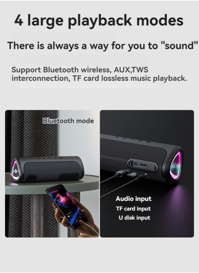 Generic - New Bluetooth Speaker Portable Bluetooth/Wired Dual Mode Connection Audio Creative Bluetooth Speaker Car Desktop Outdoor Mini Subwoofer Speaker - Image 1