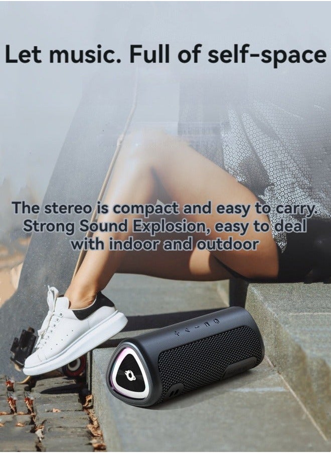 Generic - New Bluetooth Speaker Portable Bluetooth/Wired Dual Mode Connection Audio Creative Bluetooth Speaker Car Desktop Outdoor Mini Subwoofer Speaker - Image 1