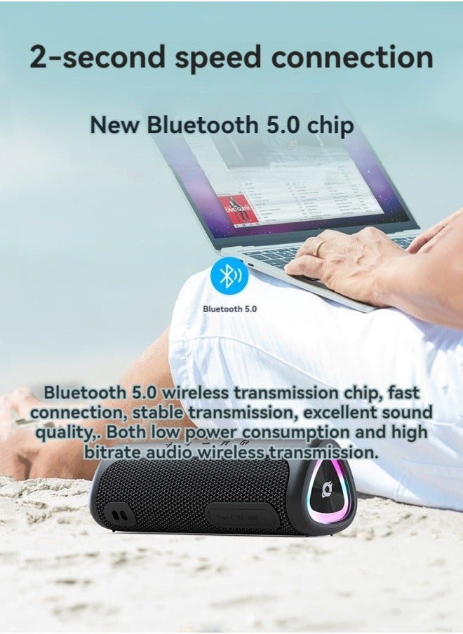 Generic - New Bluetooth Speaker Portable Bluetooth/Wired Dual Mode Connection Audio Creative Bluetooth Speaker Car Desktop Outdoor Mini Subwoofer Speaker - Image 1