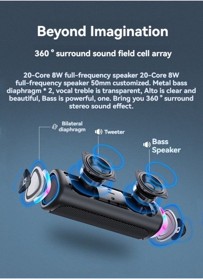 Generic - New Bluetooth Speaker Portable Bluetooth/Wired Dual Mode Connection Audio Creative Bluetooth Speaker Car Desktop Outdoor Mini Subwoofer Speaker - Image 1