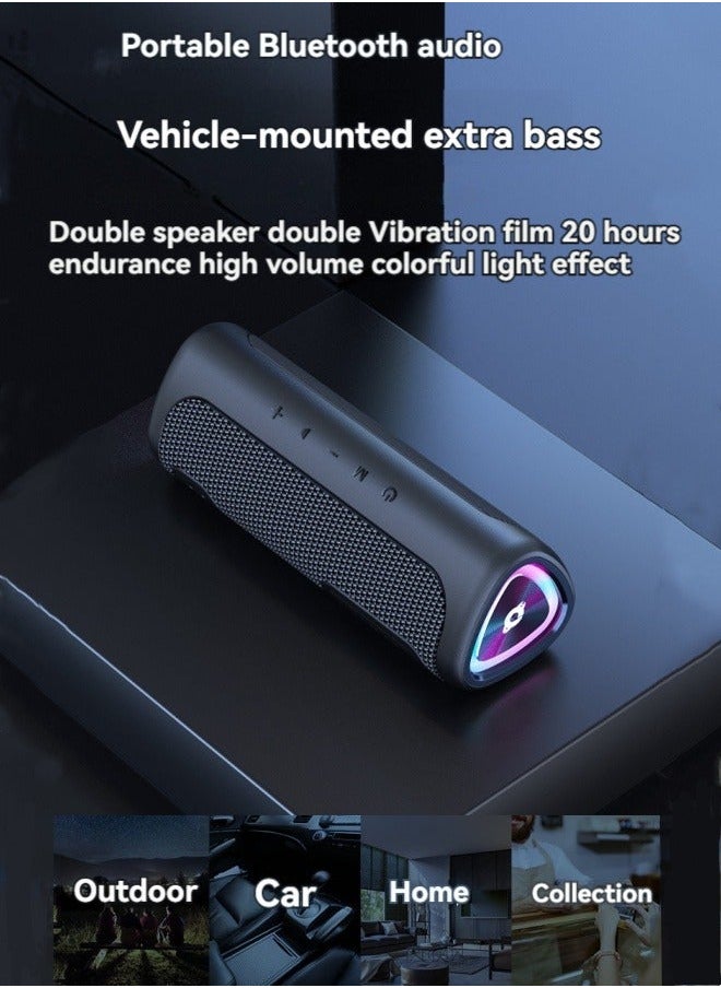 Generic - New Bluetooth Speaker Portable Bluetooth/Wired Dual Mode Connection Audio Creative Bluetooth Speaker Car Desktop Outdoor Mini Subwoofer Speaker - Image 1