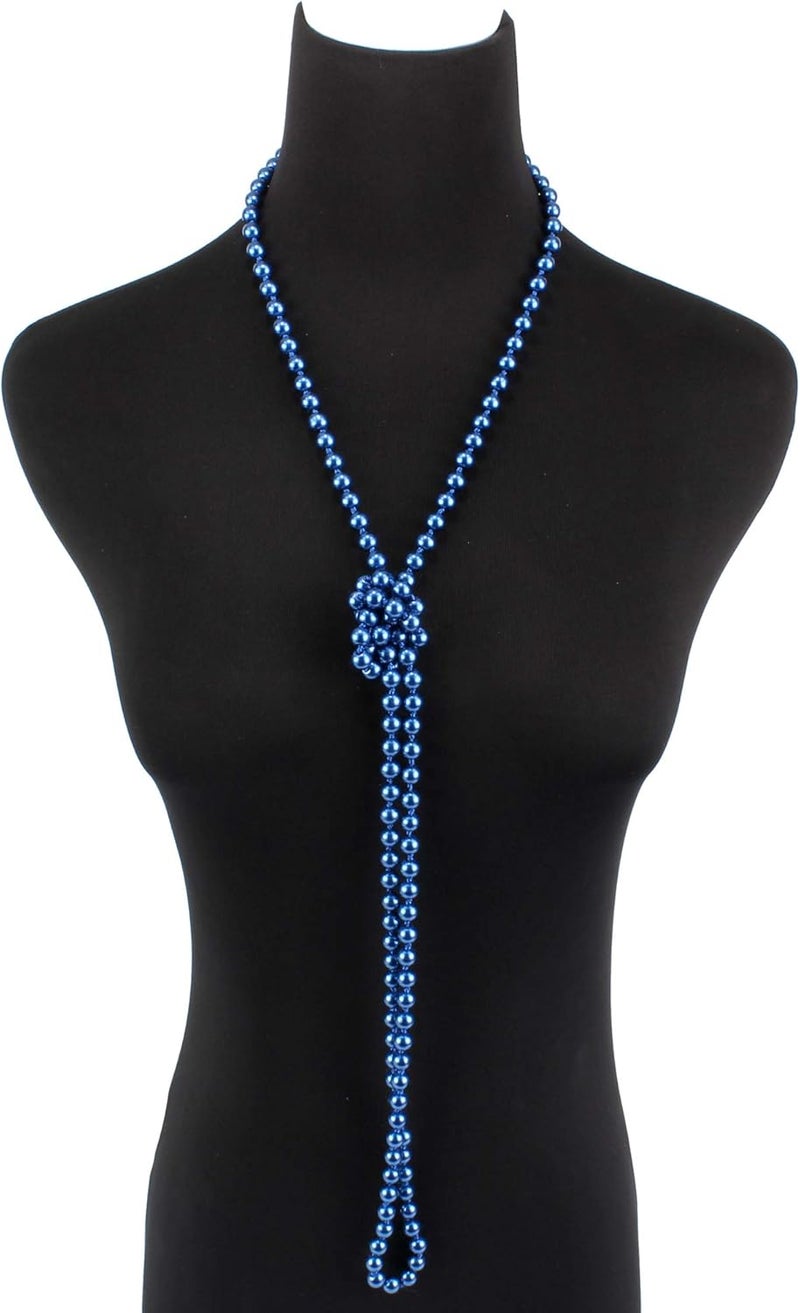KOSMOS-LI Fashion Faux Pearls Pendants 1920s Beads Cluster Long Pearl Necklace for Costume Party Jewelry 55" - Image 4