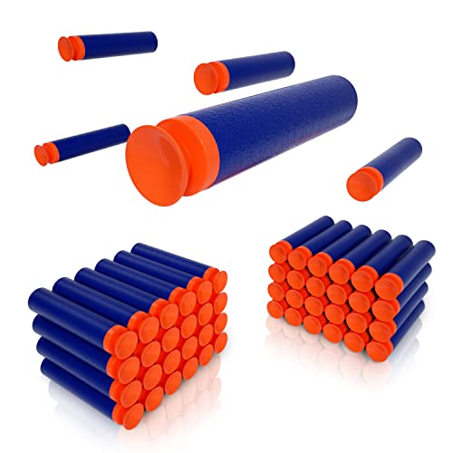 TORMEN Refill Suction Darts,Compatible for Nerf Elite Series Blasters Toy Guns-Blue 100Pcs - Image 1
