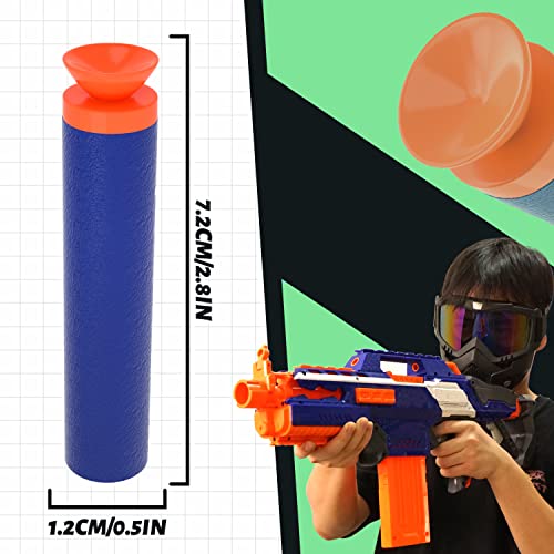 TORMEN Refill Suction Darts,Compatible for Nerf Elite Series Blasters Toy Guns-Blue 100Pcs - Image 2