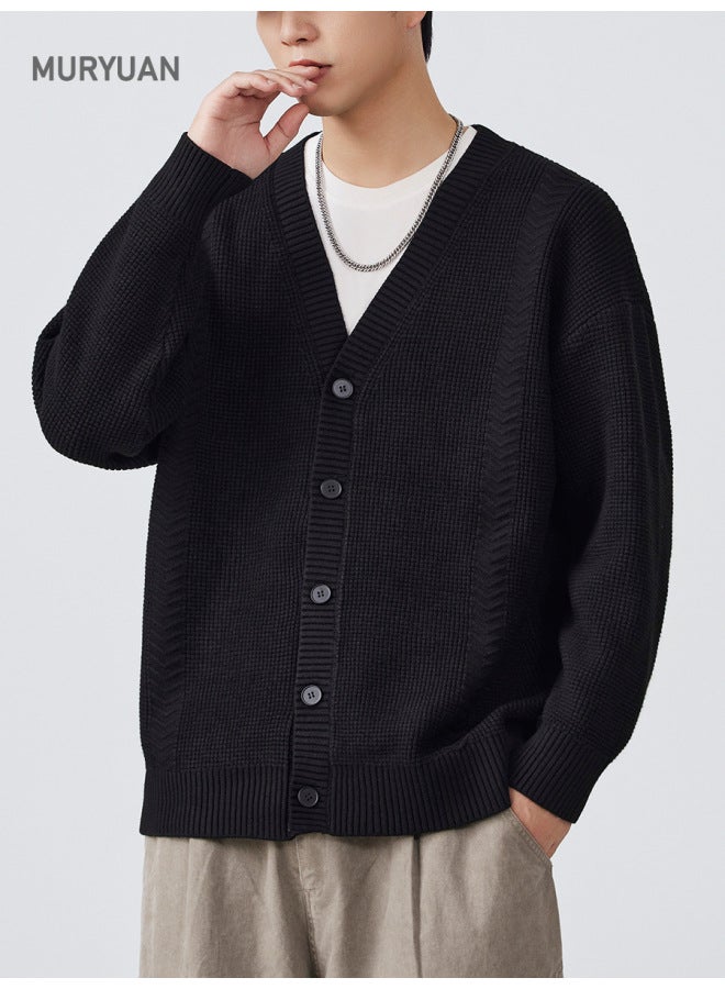 أوتمن خريف وشتاء جديد سترة صوفية ذات صدر واحد للرجال والنساء Cleanfit عالية الجودة فضفاضة محبوكة - Image 5