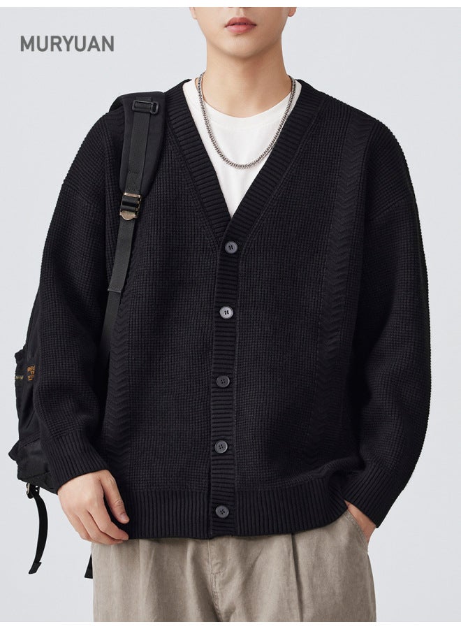 أوتمن خريف وشتاء جديد سترة صوفية ذات صدر واحد للرجال والنساء Cleanfit عالية الجودة فضفاضة محبوكة - Image 4