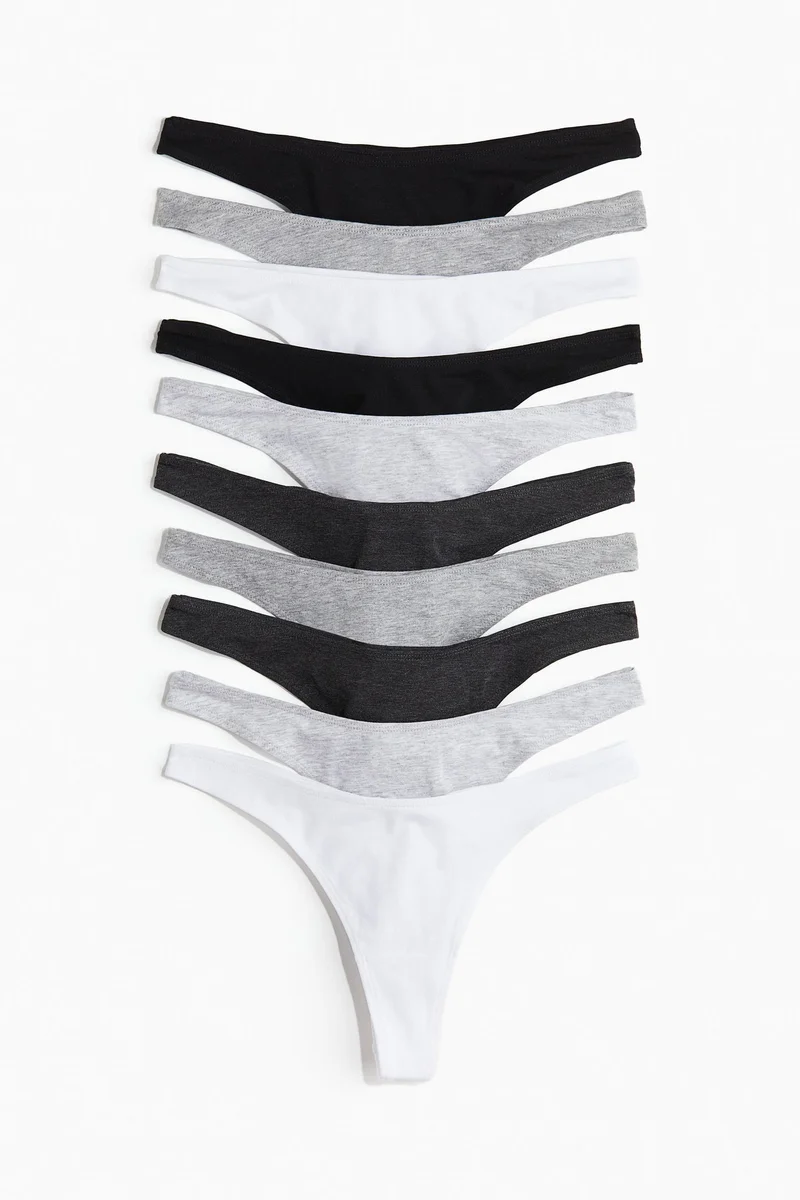 اتش اند ام 10-pack cotton thong briefs