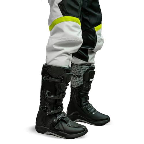 Raida Trailcraft Off-Road Pants | MX & Trail Ride | Lightweight | Abrasion-resitant Fabric | Heat Sheild Panel | (S, Black/Hiviz) - Image 5