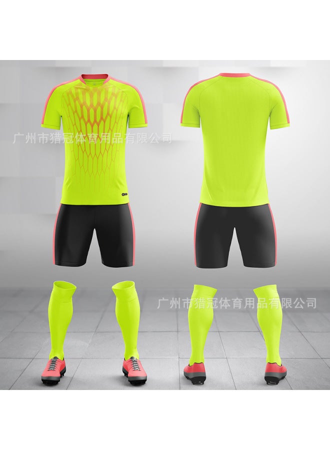 M8612/fluorescent Green Short Sleeve Football Jersey - Image 1