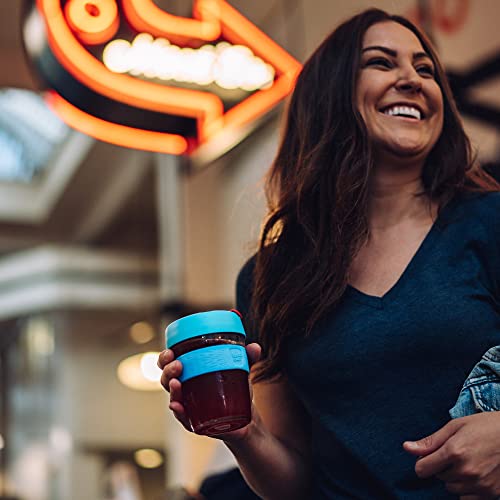 KeepCup Brew, Reusable Coffee Cup - Tempered Glass and Splashproof Sipper, M 12oz/340ml - Deep - Image 4