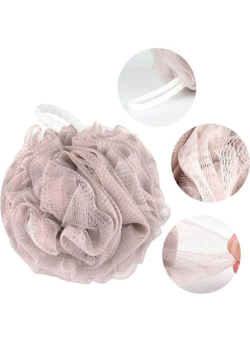 إسفنج لوفة للاستحمام – كرات شبكية للاستحمام لتنظيف وتقشير الجسم، مناسبة لغسل الظهر، أربعة ألوان، طقم 4 قطع، إكسسوارات استحمام للرجال والنساء. - Image 4