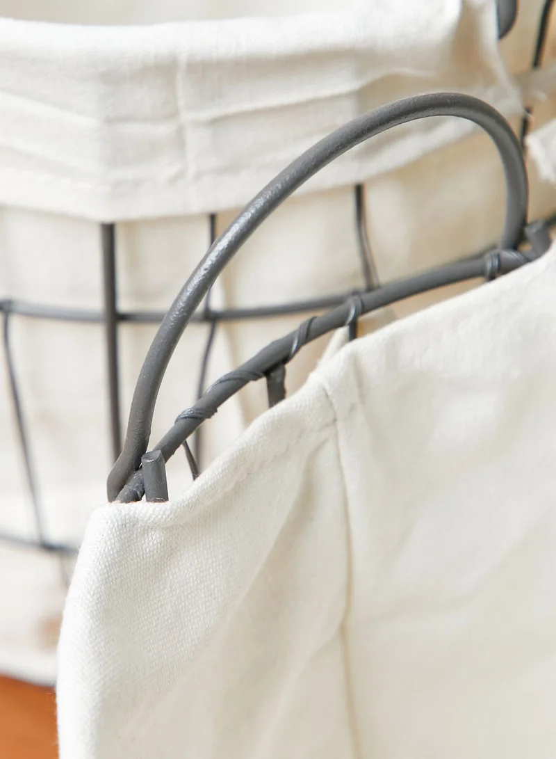 Sass & Belle Round Wire Storage Baskets With Lining