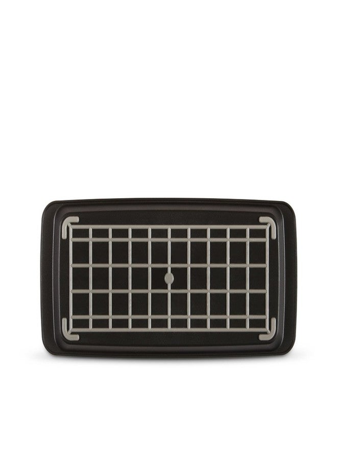 Freelance Anti Slip Serving Tray - 33 x 15 cm - Black - Non-Slip Rubber Surface, Break-Resistant - Versatile Anti Skid PP Plastic Kitchen & Dining/Coffee Table Trays for Breakfast/Food/Tea - Image 2