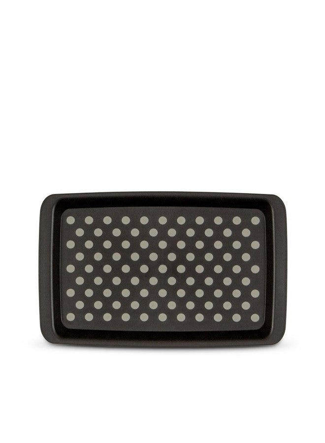 Freelance Anti Slip Serving Tray - 33 x 15 cm - Black - Non-Slip Rubber Surface, Break-Resistant - Versatile Anti Skid PP Plastic Kitchen & Dining/Coffee Table Trays for Breakfast/Food/Tea - Image 1