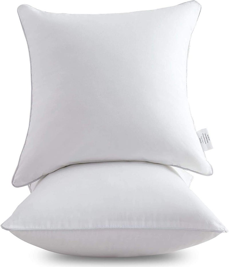 Leeden 26 x 26 Throw Pillow Inserts Set of 2 with 100 Cotton Cover  26 Inch Square Decorative Sofa Pillows for Sofa Couch Bed and Home Decor
