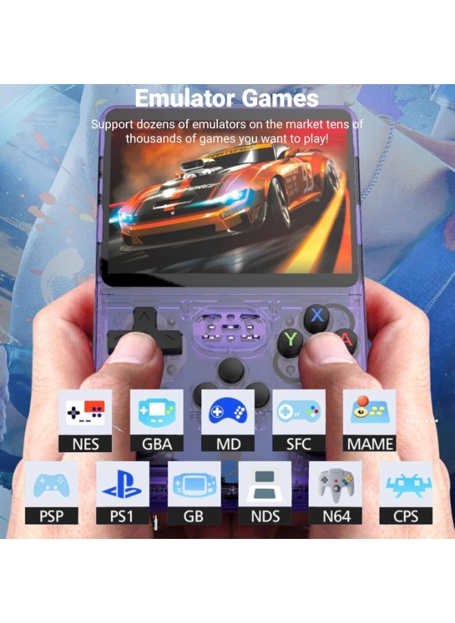 R36S Handheld Retro Game Console – 64GB, 18,000+ Built-in Games, 3.5" Screen, Portable Video Player for Classic Arcade, PS1, NES, GBA, and More