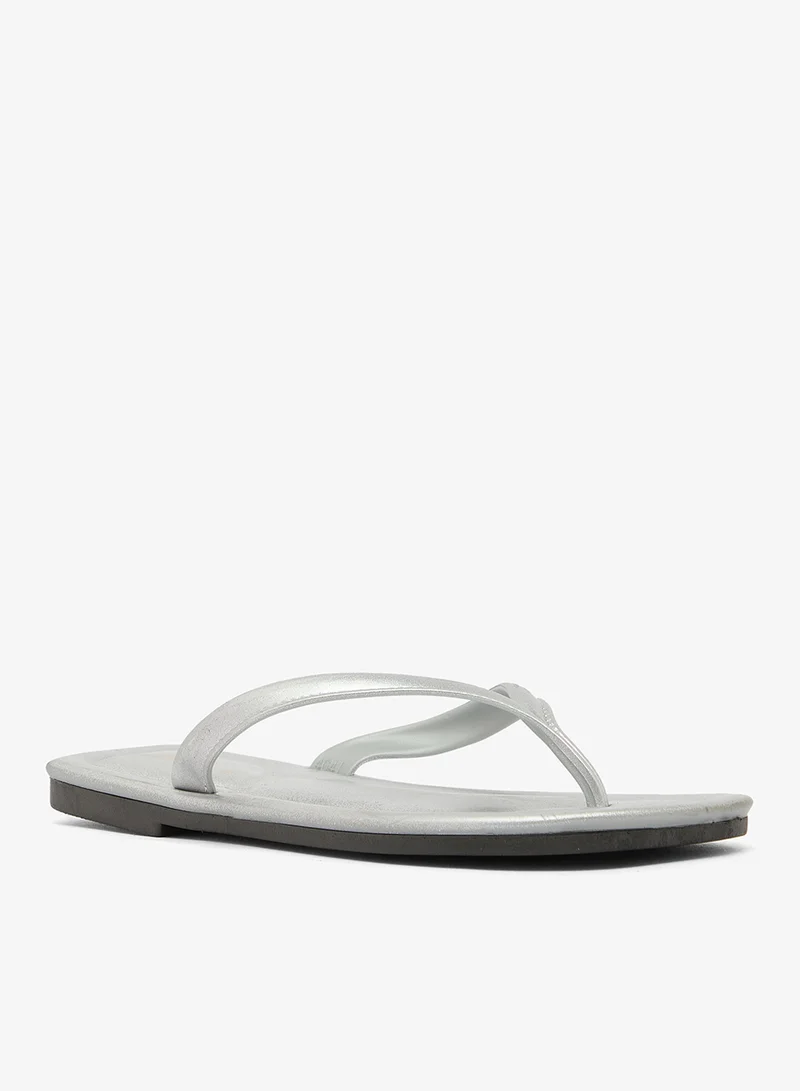 Ginger Classic Flip Flops Silver