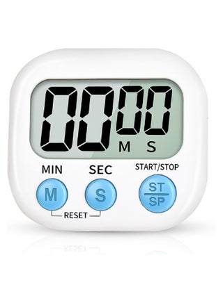Digital Kitchen Timer, Magnetic Countdown Cooking Timer with Large LCD Display Screen, Stopwatch Timer with Loud Alarm Countdown Clock,  White - pzsku/Z7CC69B510E53EBAB931FZ/45/_/1726725682/9e507720-d320-401d-8ab2-9316b8cdb97c