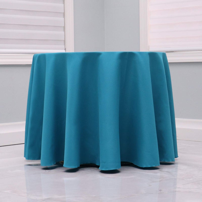 Kadut Caribbean Tablecloth - 108"" Inch Round Tablecloths for Circular Table Cover in Caribbean Washable Polyester - Great for Buffet Table  Parties  Holiday Dinner & More
