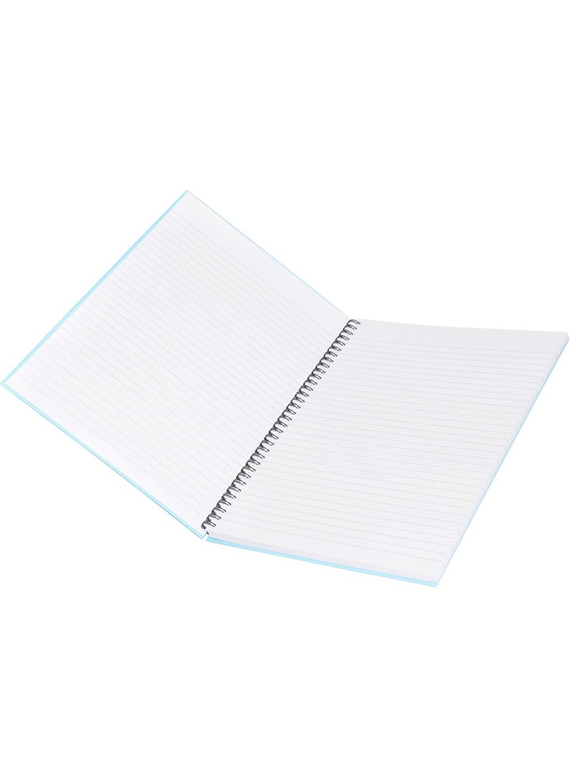 FIS Spiral Hard Cover Notebook, A4 Size(29.7x21cm), Single Line Ruling, 100 Sheets, Pack of 5 Pieces- FSNBSA41902 - Image 2