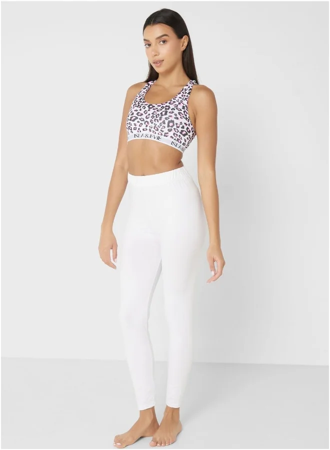 Isla & Evie Logo Printed Sport Bra