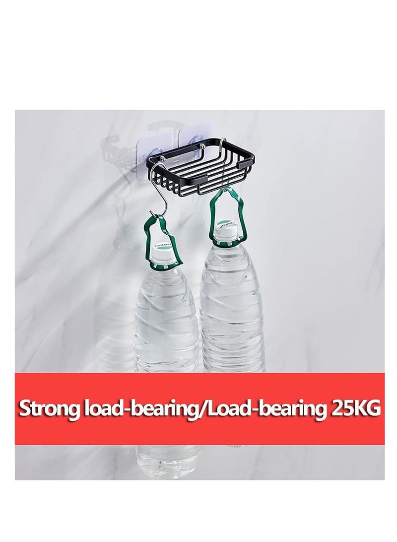 طقم مكون من طبق صابون وحامل صابون وحافظة للصابون وسهل التنظيف وجاف ويمنع تفتت الصابون (فضي) - Image 3