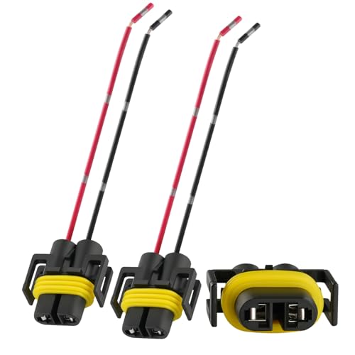 iBrightstar H11 H9 H8 880 881 Female Nylon Adapter Wiring Harness Sockets Wire for Headlights or Fog Lights - Image 1
