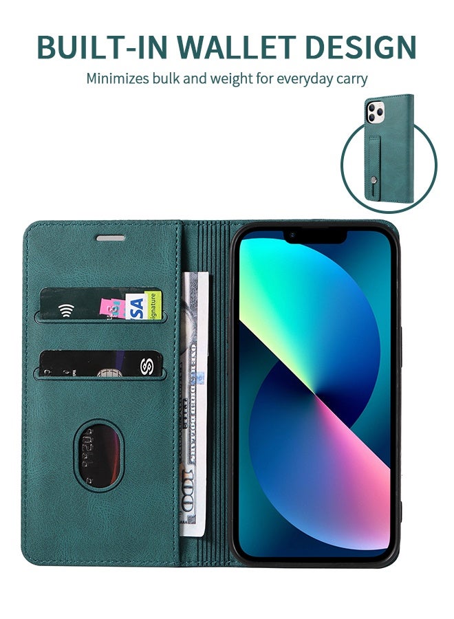 GROIC Wallet Case for IPhone 14 Pro Max Case 6.7 Inch Magnetic PU Leather Protect Folio Cover with Adjustable Wrist Strap Stand Card Slot Shell - Image 5