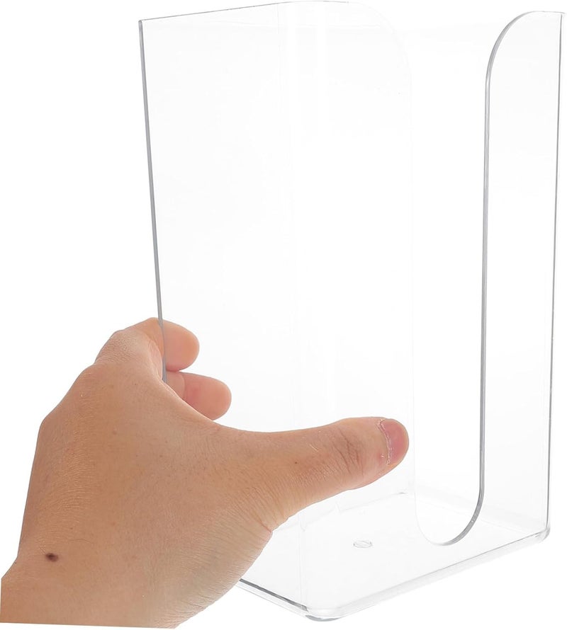 Acrylic Tissue Box Wall Mounted Bathroom Kitchen Holder With Double Sided Tape Clear Plastic Napkin Dispenser Easy To Install (transparent) - Image 1