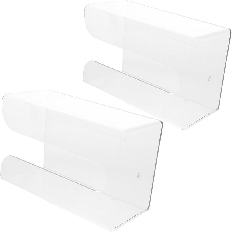 Acrylic Tissue Box Wall Mounted Bathroom Kitchen Holder With Double Sided Tape Clear Plastic Napkin Dispenser Easy To Install (transparent) - Image 2