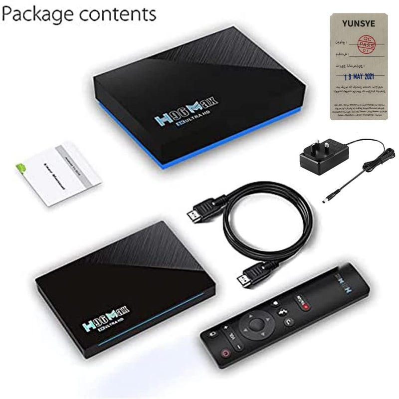 SOLARAE Android TV Box H96 MAX Quad Core Smart TV Box, Android 11 8GB 128GB 8K 3D H.265, Dual WiFi 2.4G/5G, 1000M LAN, USB 3.0, BT 4.0, 4K Streaming Box Media Player for Home Theater - Image 2