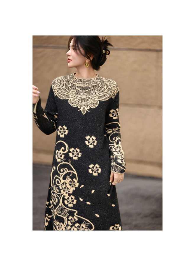 Tucano فستان سترة طويل الأكمام برقبة شبه عالية لخريف وشتاء دافئ بطول متوسط للنساء - Image 5