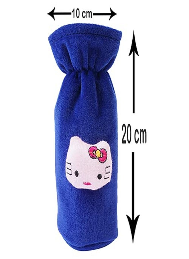 MW PRINTS Soft Plush Stretchable Baby Feeding Bottle Cover with Easy to Hold Strap |Suitable for 120ml-250ml Baby Feeding Bottle Cover Pack of 2 (Dark Pink & Royal Blue) - Image 2