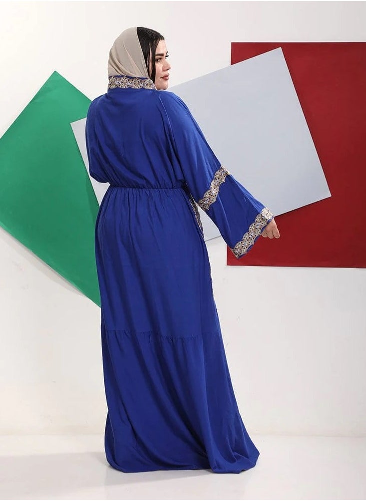 Generic - Women's reception abaya Marasi Ahram - Blue - Image 1