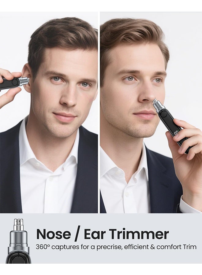 Quantum Nose Trimmer, Rechargeable Electric Nose Hair Trimmer with Intelligent LED Digital Display, 360 Degree Daily Maintenance Electric Nose for Men - Image 5