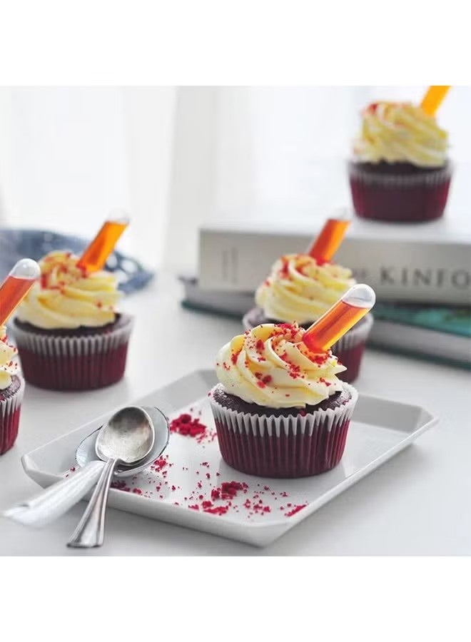 واي جيه 100 قطعة من ميكروبات الكب كيك بسعة 4 مل، ميكروبات نقل صغيرة قابلة للاستعمال مرة واحدة مع قطارة ضغط، حقن سائلة للمربى والفراولة والكب كيك والشوكولاتة وحفلات أعياد الميلاد وزينة العطلات - Image 3